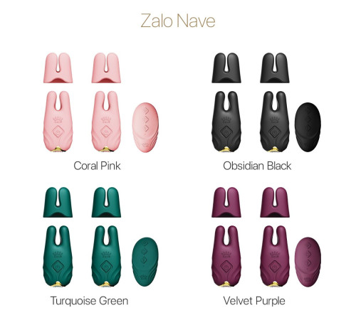 Смарт-вібратор для грудей Zalo Nave Coral Pink з пультом та додатком